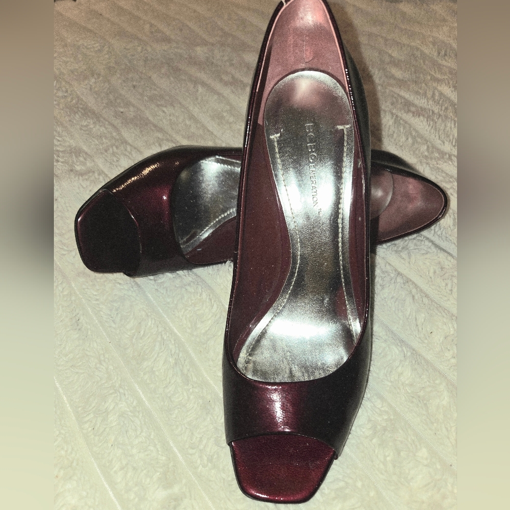 BCBGeneration Patent Leather Wine Red Heels